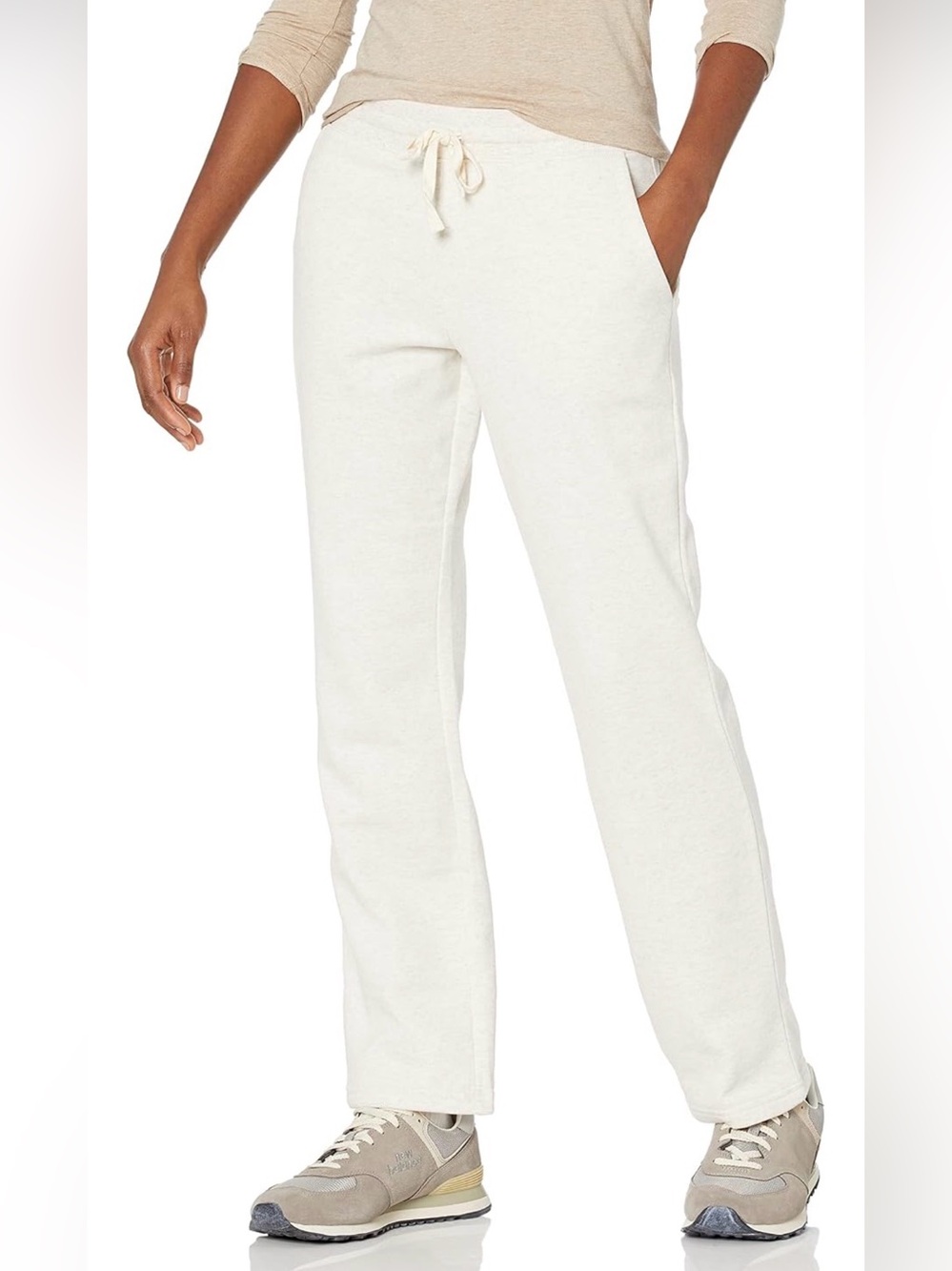 Amazon Essentials Women's Drawstring Joggers Drawstring Pockets Cream M
